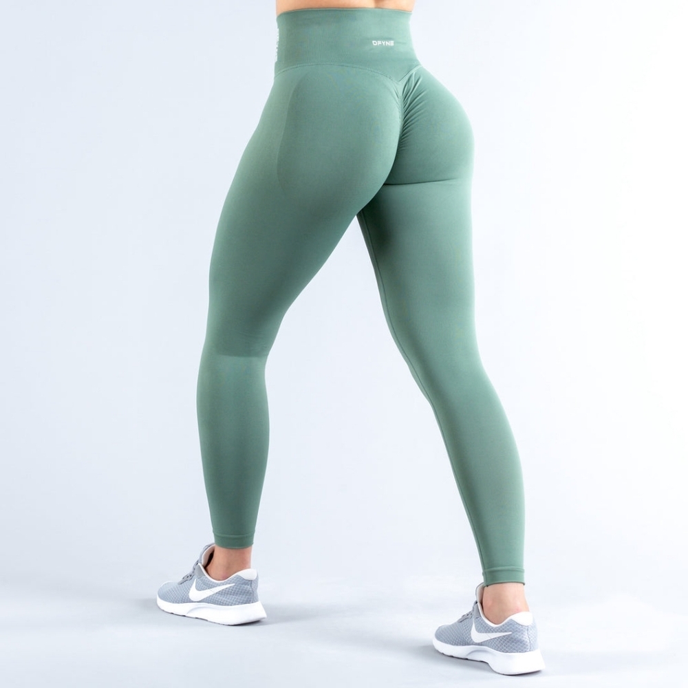 DFYNE Dynamic Leggings in Forest Green, size medium